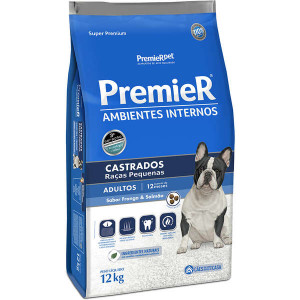 Ração Premier Pet Ambientes Internos Cães Adultos Castrados - 1kg/2,5kg/12kg